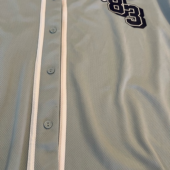 XL Light Blue Refuge West Coast 83 Jersey Team Games T Shirt Top Button Sports - Picture 6 of 7